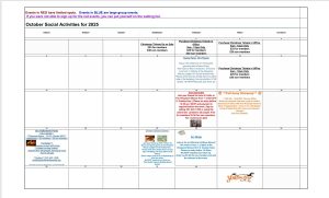 October 2025 Calendar 